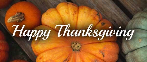 Happy Thanksgiving with pumpkins